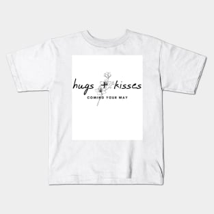 hugs + kisses valentine's day Kids T-Shirt